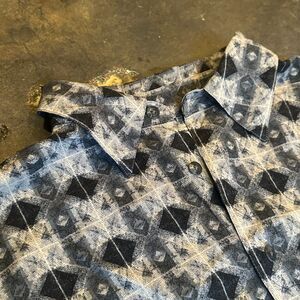 Vintage 90s Style  Roundtree & Yorke Button Up Shirt Mens LT Geometric Tall